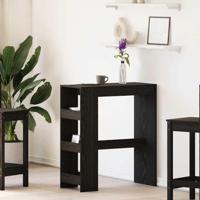 Bartafel met rekken Zwarte eik 90x40x103,5 cm bewerkt hout - thumbnail