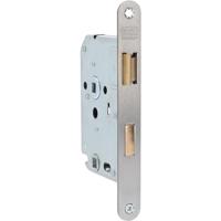 Nemef 1264 Toilet/badkamerdeurslot | DM50mm | WC63mm | krukgat 8mm | voorplaat RVS 20x174mm afgerond | messing dag- en nachtschoot | DR 1+3/2+4 - - thumbnail