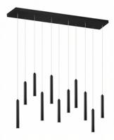 Trio Led hanglampTubular 115cm 11-lichts zwart - 321611132 - thumbnail
