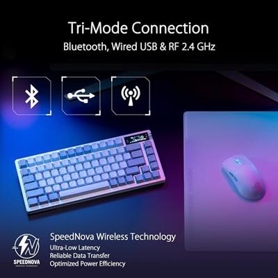 Asus ROG Azoth 75 Draadloos Wit - thumbnail