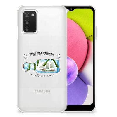 Samsung Galaxy A03S Telefoonhoesje met Naam Boho Bottle Samsung Galaxy A03S Telefoonhoesje met Naam Boho Bottle