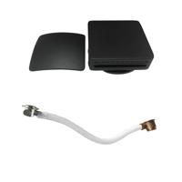 Badvulcombinatie Wiesbaden Vierkant Mat Zwart - thumbnail