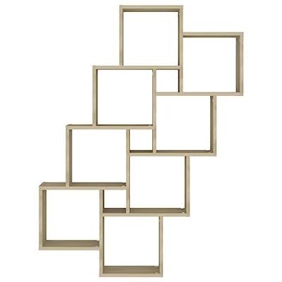 Wandschap kubus 90x15x119 cm bewerkt hout sonoma eikenkleurig Wandschap kubus 90x15x119 cm bewerkt hout sonoma eikenkleurig