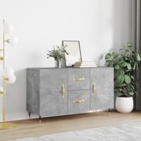 Dressoir 100x36x60 cm bewerkt hout betongrijs - thumbnail