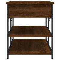 Schoenenbankje 100x42,5x50 cm bewerkt hout bruineikenkleurig - thumbnail