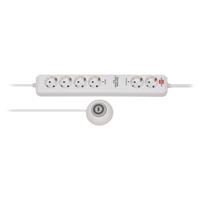 Brennenstuhl Eco-Line stekkerdoos Comfort Switch Plus EL CSP 24 6-voudig wit 1,5m H05VV-F 3G1,5 2 permanente, 4 schakelbare externe voetschakelaar - - thumbnail