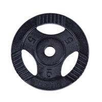 Halterschijf 5 kg Gripper Zwart - thumbnail