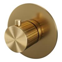Brauer Stripe losse inbouwthermostaat met in- en afbouwdelen goud geborsteld PVD - thumbnail