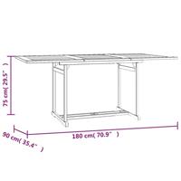 7-delige Tuinset massief teakhout - thumbnail