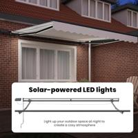 VidaXL Inklapbaar zonnescherm wit 350 x 250 cm stof - thumbnail