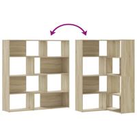 Boekenkast 4-laags hoek 85x85x140 cm bewerkt hout sonoma eiken - thumbnail