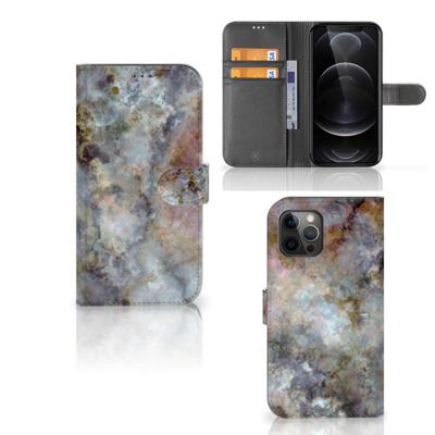Apple iPhone 12 Pro Max | Bookcase | Marmer Grijs