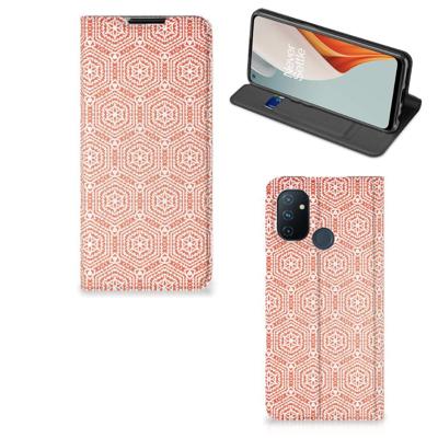 OnePlus Nord N100 | Hoesje met Magneet | Pattern Orange