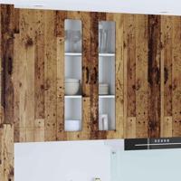 Keukenkast met plank Oudhout 60 x 31 x 100 cm Bewerkt hout - thumbnail