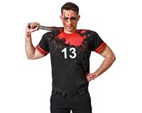 Kostuums voor Volwassenen Zwart Bloederig Rugby (1 Onderdelen) Maat M/L - thumbnail