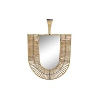 Wandspiegel DKD Home Decor Bruin Natuurlijk Waaier Tropisch 50 x 2,5 x 72 cm 52 x 2,5 x 72 cm - thumbnail