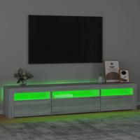 Tv-meubel met LED-verlichting 195x35x40 cm grijs sonoma eiken - thumbnail