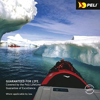 Peli 1450 Stootbestendige Koffer Voor Het Vervoeren Van Kwetsbare Meetinstrumenten En Elektronica, Ip67 Waterdicht, Capaciteit: 15L, Gemaakt In Duitsland, Zonder Schuim, Kleur: Zilver