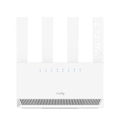 Cudy Dual Band BE3600 Wi-Fi 7 Router WR3600E 4 Gigabit poorten, 2,0 GHz Quad Core, 4 Antennes VPN-clients & Server, Cudy APP, Cloud Control