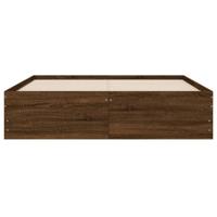 Bedframe met lades bewerkt hout bruin eikenkleur 135x190 cm - thumbnail