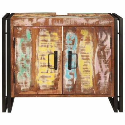 Wastafelkast Multikleur 71 x 33 x 58 cm Massief Gerecycled Hout
