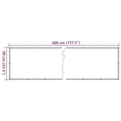 Tuinscherm 400x90 cm PVC crmekleurig Tuinscherm 400x90 cm PVC crmekleurig