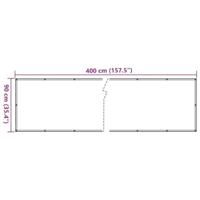 VidaXL Balkonscherm 400x90 cm pvc crèmekleurig - thumbnail