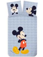 Mickey Mouse peuterdekbedovertrek - Stripes - 100 x 135 cm - Katoen - thumbnail