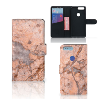 OnePlus 5T Bookcase Marmer Oranje - thumbnail
