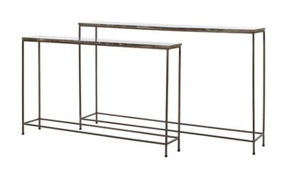 Light & Living Sidetable 'Morena' Set van 2 stuks, Marmer, kleur Bruin