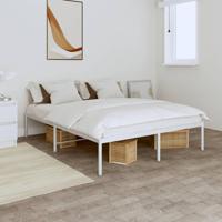 Bedframe metaal wit 160x200 cm - thumbnail