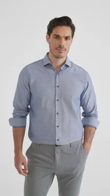 Yves Enzo- Heren Italiaans Overhemd - Strijkvrij - Print