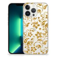 iPhone 13 Pro Max | TPU Case | Gouden Bloemen - thumbnail