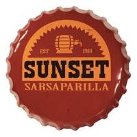 Fallout Tin Sign Sunset Sarsaparilla Bottle Cap - thumbnail