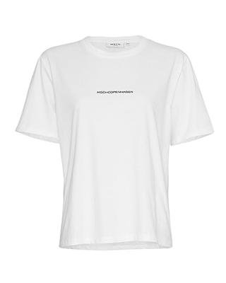 Msch Copenhagen Mschterina Organic Small Logo Tee 17595 T-shirt Korte Mouw B White Black Msch Copenhagen Mschterina Organic Small Logo Tee 17595 T-shirt Korte Mouw B White Black
