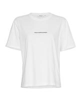 Msch Copenhagen Mschterina Organic Small Logo Tee 17595 T-shirt Korte Mouw B White Black - thumbnail