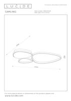 Lucide SAMLING - Plafonnière - LED Dimb. - CCT - 1x30W 2700K/4000K - Taupe - thumbnail