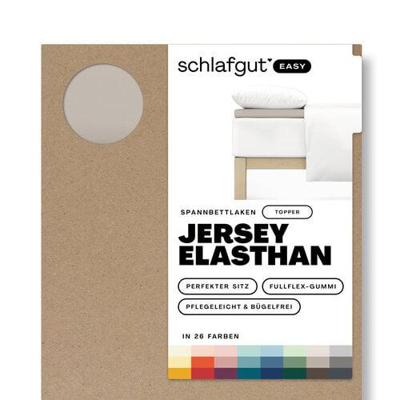 Schlafgut Schlafgut EASY Jersey Elasthan Topper Hoeslaken L - 140x200 - 160x220 496 Sand Mid