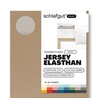 Schlafgut Schlafgut EASY Jersey Elasthan Topper Hoeslaken L - 140x200 - 160x220 496 Sand Mid - thumbnail
