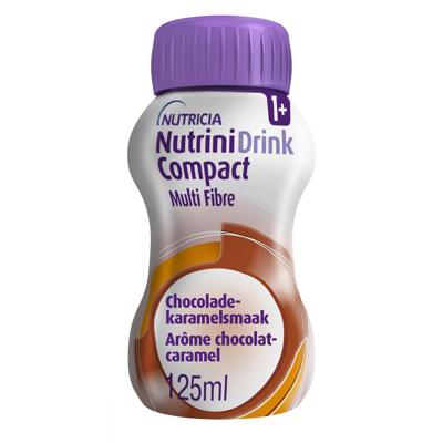 NutriniDrink Compact Multi Fibre Chocolade-Karamelsmaak 4x125ml