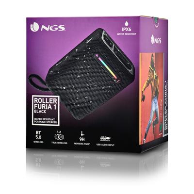 NGS Roller Furia 1 Black Zwart 15 W Bluetooth luidspreker