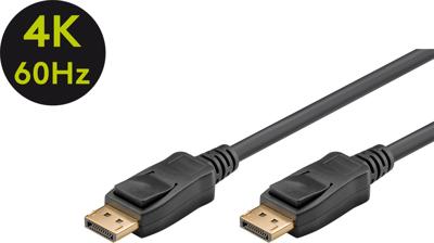 Goobay DisplayPort Aansluitkabel [1x DisplayPort stekker - 1x DisplayPort stekker] 2.00 m Zwart