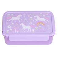 Lunchbox voor meisjes LICORNE A Little Lovely Company lavendel - thumbnail