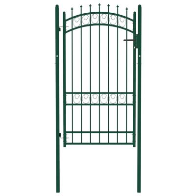 VidaXL Poort met speerpunten 100x175 cm staal groen