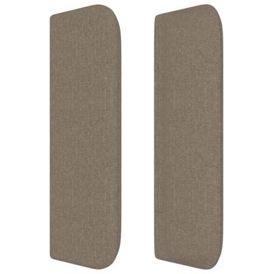 Hoofdbord met randen 163x16x78/88 cm stof taupe