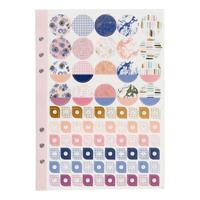 Creativ Company Stickerboek, bloemen, a5, goud, paars, roze, 1 stuk - thumbnail