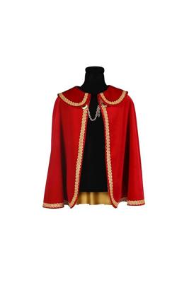 Prinsenmantel kort rood goud