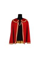 Prinsenmantel kort rood goud - thumbnail