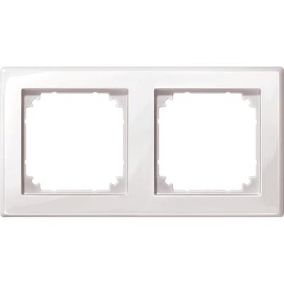 Merten M-Smart afdekraam 2-voudig Polarwit glanzend 478219