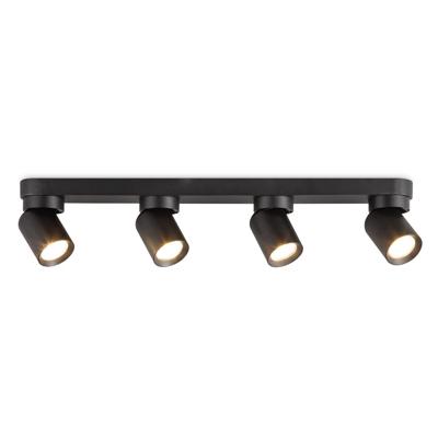 Moderne LED Rond Opbouwspot Swing - Zwart - 60/10/10cm - 4 lichts plafondspot - gemaakt van metaal - voor Woonkamer en Slaapkamer